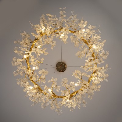 后现代法式轻奢水晶吊灯客厅餐厅美式复古艺术卧室大厅金钱树枝灯图4