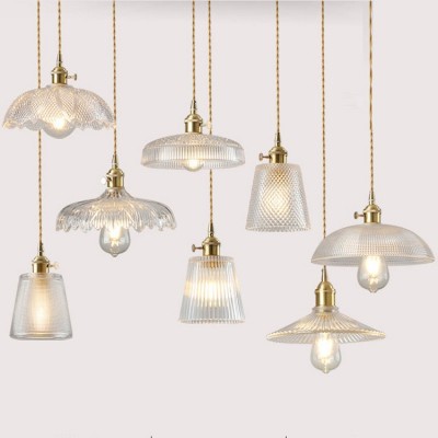 潮流北欧吊灯个性创意黄铜单头玻璃 奶茶店吧台餐厅客厅灯具图3