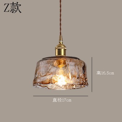 潮流北欧吊灯个性创意黄铜单头玻璃 奶茶店吧台餐厅客厅灯具图4