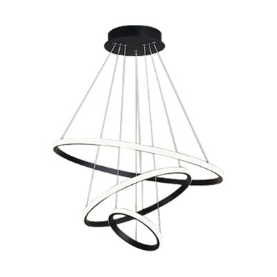 跨境轻奢北欧灯具创意个性卧室吧台餐厅吊灯环形吊灯客厅灯吊顶灯 100个图6