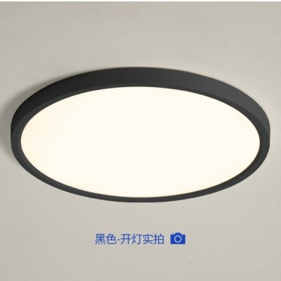 跨境简约卧室吸顶灯黑色无缝隙超薄主卧房间灯护眼圆形书房吸顶灯 10个图4