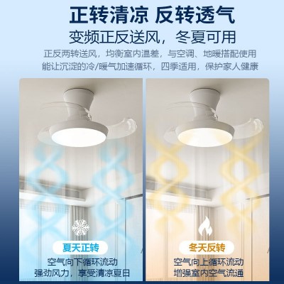 跨境28寸吸顶风扇灯 家用静音小型电扇灯 简约卧室餐厅隐形风扇灯 1个图4