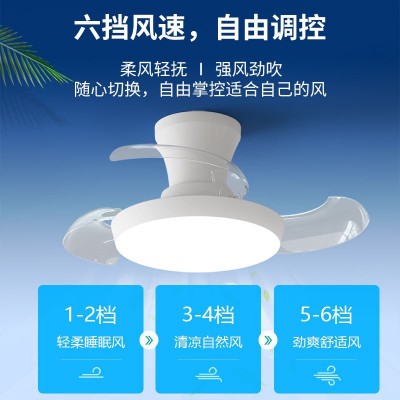 跨境28寸吸顶风扇灯 家用静音小型电扇灯 简约卧室餐厅隐形风扇灯 1个图2