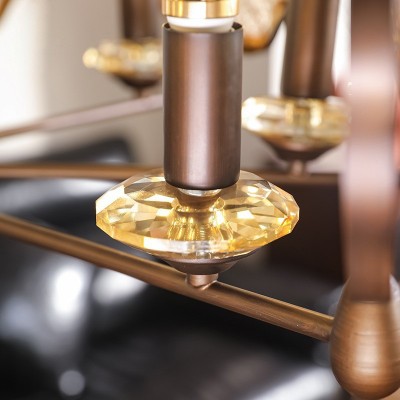 客厅吊灯中古风复古新中式大厅主灯美式南洋风餐厅灯中山灯具 1件图3