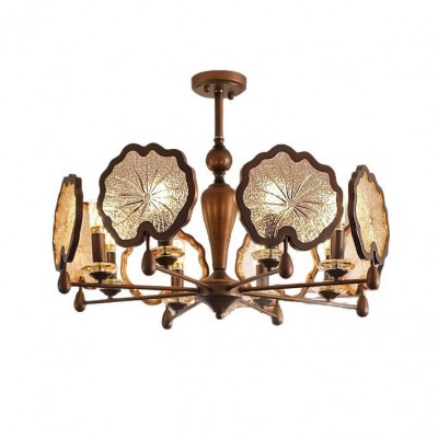 客厅吊灯中古风复古新中式大厅主灯美式南洋风餐厅灯中山灯具 1件图5