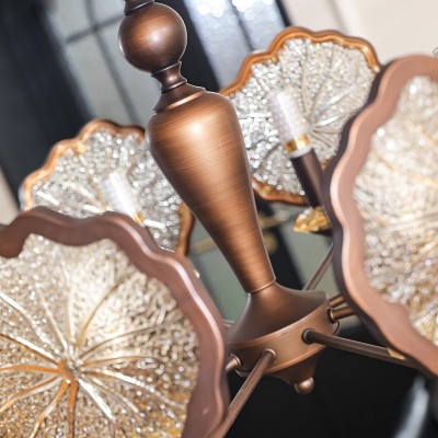 客厅吊灯中古风复古新中式大厅主灯美式南洋风餐厅灯中山灯具 1件图4