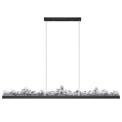 餐厅吊灯现代简约轻奢创意冰山开放式厨房设计师一字长条岛台灯具 1件图5