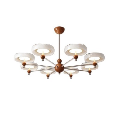 新款客厅吊灯法式中古风客厅主灯LED复古飞碟大厅房间护眼吊灯具 1件图4