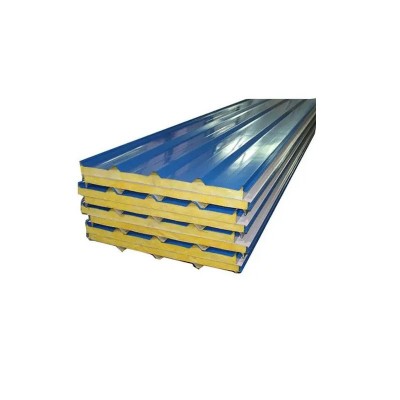 岩棉夹芯板切面平整咬合牢固河南玻璃棉彩钢复合板隔热隔音长方形 1米