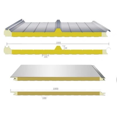 聚氨酯封边岩棉板保温隔热吸音食品工厂冷藏车间50厚75厚夹芯板 3米图4