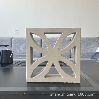 双面光混凝土花墙装 隔断专用 背景墙 双面光滑 1块图2