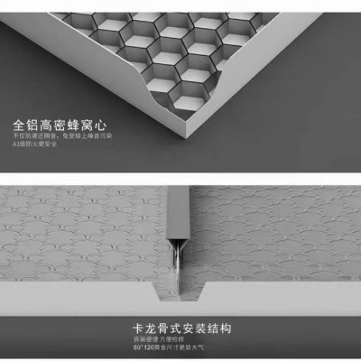 源头厂家直供厨卫阳台客厅办公室集成吊顶材料无框铝蜂窝扣板天花 2件图2