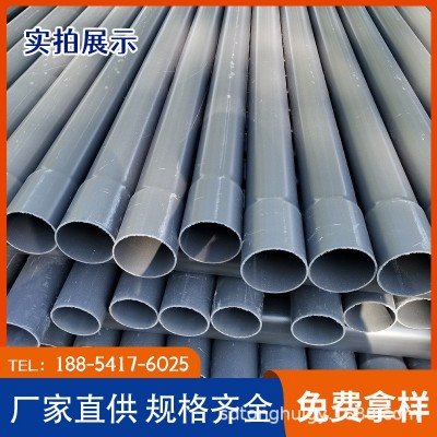 济南PVC穿线通讯管厂家 98灰色路灯管 实壁阻燃电工电线套管现货 6米图3