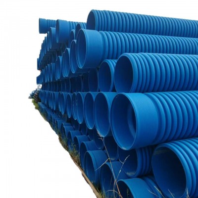 HDPE双壁波纹管厂家SN16高环刚度多种连接方式 市政排水排污管材 1米图5