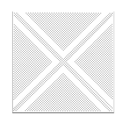 厂家批发铝扣板吊顶600X600对角冲孔异型办公室厂房工程板天花板 100平方米图5