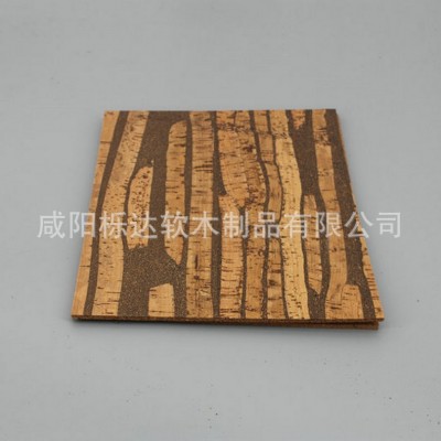 家用粘贴式软木地板 粘贴吸声复合软木地板 相间复古花纹地板 1平方米图2