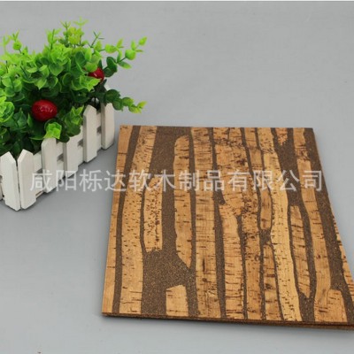 家用粘贴式软木地板 粘贴吸声复合软木地板 相间复古花纹地板 1平方米图3