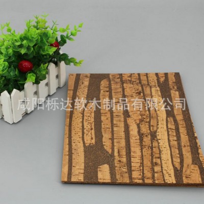 家用粘贴式软木地板 粘贴吸声复合软木地板 相间复古花纹地板 1平方米图4