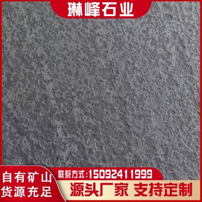 石材源头厂家中国黑火烧板石材花岗岩蒙古黑地铺砖外墙地面石板 1平方米图5