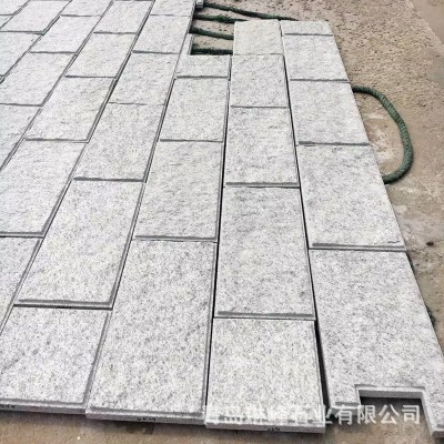 山东白麻石材荔枝面火烧面光面外墙干挂人行道花岗岩火烧板芝麻白 1平方米图2