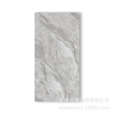 厂家批发750*1500通体大理石瓷砖客厅地板砖极简风墙面砖灰色地砖 2片图2