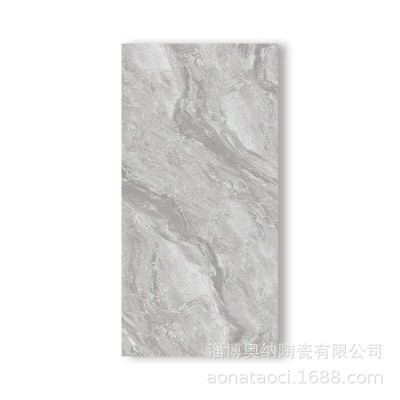 厂家批发750*1500通体大理石瓷砖客厅地板砖极简风墙面砖灰色地砖 2片图5