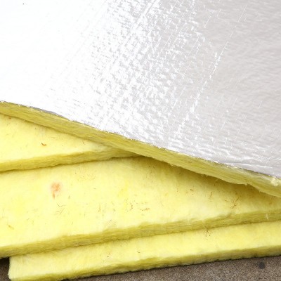 耐火1小时防排烟玻璃棉板 消防排烟管道铝箔玻璃棉防火阻燃玻璃棉 1立方米