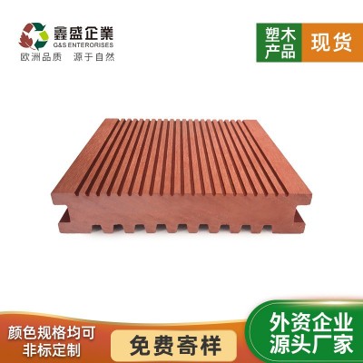 塑木实心户外地板 塑木地板木塑护栏园林景观工程150*28mm 宜可木 1000平方米