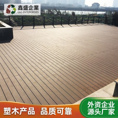 塑木 实心地板 户外景地板 塑木地板 木塑140*24mm 宜可木 1000平方米图4