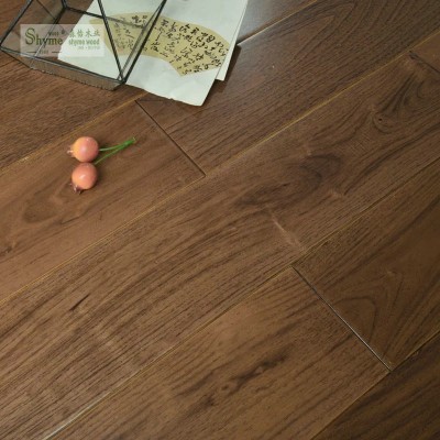 纯实木地板 刺槐 黑胡桃色 地暖 大锁扣 免龙骨 金刚柚木地板图2