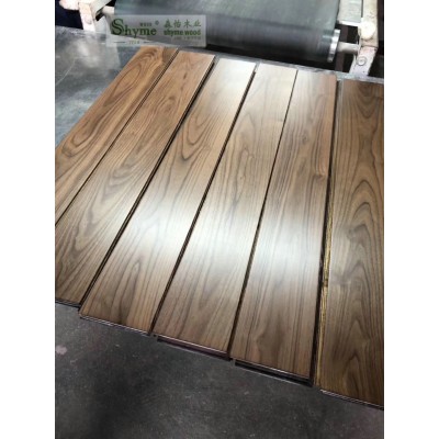 纯实木地板 刺槐 黑胡桃色 地暖 大锁扣 免龙骨 金刚柚木地板图3