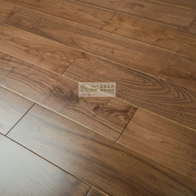 纯实木地板 刺槐 黑胡桃色 地暖 大锁扣 免龙骨 金刚柚木地板