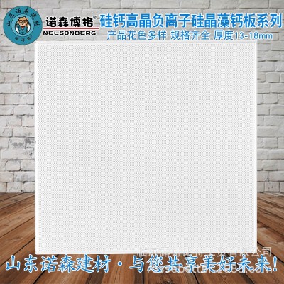 室内工程吊顶硅钙天花板 600*600医院学校用负离子净化硅晶藻钙板图4