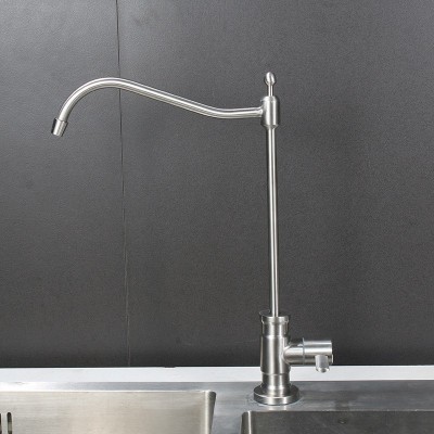 304不锈钢弯管直饮水龙头 拉丝工艺360°旋转家用厨房水龙头现货 1件图4