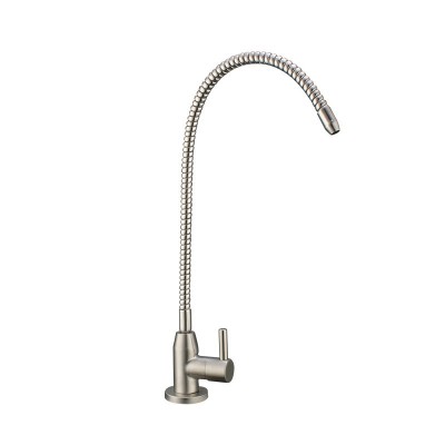 304不锈钢直饮水龙头 家用厨房龙头拉丝360°旋转万向管水龙头 2件图5