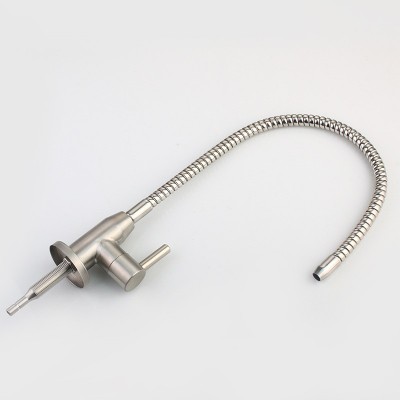 304不锈钢直饮水龙头 家用厨房龙头拉丝360°旋转万向管水龙头 2件图4