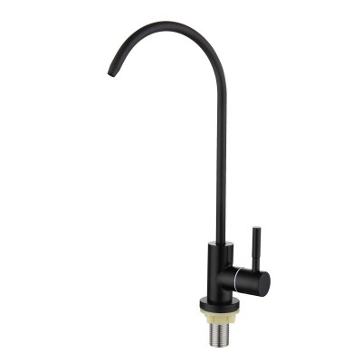 黑色304不锈钢净水龙头厨房龙头拉丝工艺可旋转直饮钛金净水龙头 1件图4