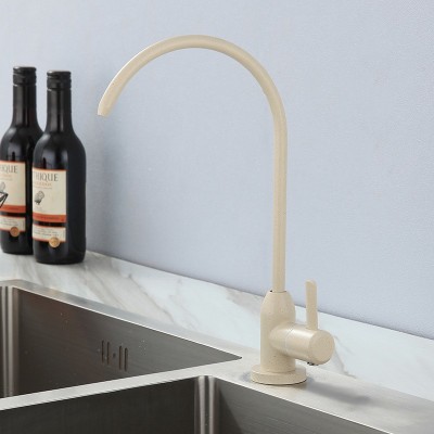 304不锈钢净水器龙头2分4分美式大弯直饮水机龙头黑色菜盆水龙头 1件图3