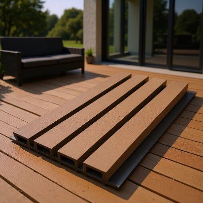 户外塑木墙板共挤木塑长城板防腐木防水庭院格栅外墙格栅围墙板 1平方米图2