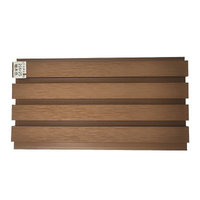 佛山厂家塑木墙板长城板户外塑木格栅室外花园围墙装饰木塑墙板 1平方米图4