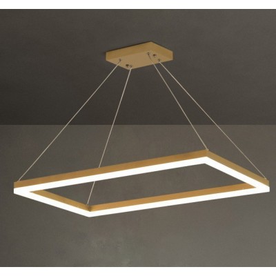 客厅吊灯现代简约大气北欧家用灯具2022新款极简轻奢大厅方形灯饰图5