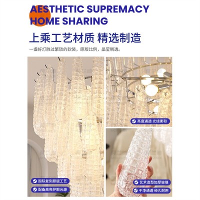 法式MURANO玻璃南洋中古客厅穆拉诺轻奢水晶餐厅复古别墅楼梯吊灯图3