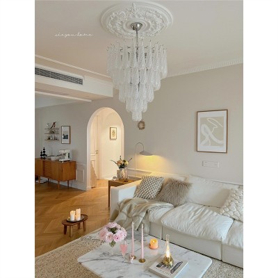 法式MURANO玻璃南洋中古客厅穆拉诺轻奢水晶餐厅复古别墅楼梯吊灯图5