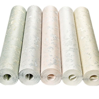 现代简约素色无纺布墙纸3d纯色硅藻泥壁纸卧室客厅儿童房墙纸刷胶 1卷图3