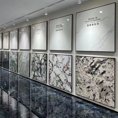 佛山简约轻奢大板瓷砖地砖新款岩板1200X1200客厅地板砖背景墙 1块