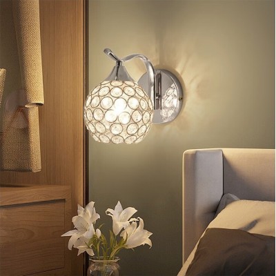 跨境北欧壁灯后现代简约创意水晶客厅背景墙灯卧室楼梯床头灯图3