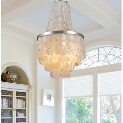 美式乡村圆形贝壳吊灯酒店餐厅吧台个性创意客厅装饰艺术风铃吊灯图3