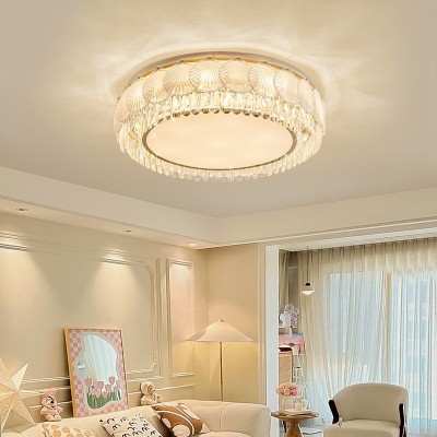 不锈钢线割水晶吸顶灯高档客厅灯大厅主灯全屋组合卧室餐厅书房灯图5