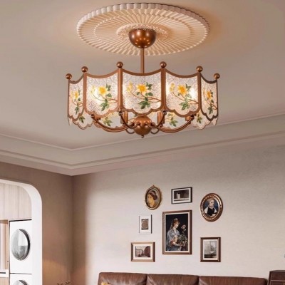 中古风客厅吊灯珐琅彩新中式卧室灯复古书房灯感宋代美学灯具图2