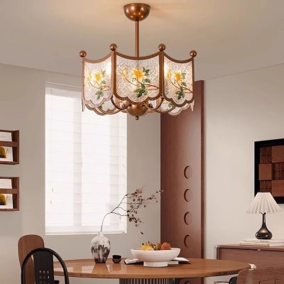 中古风客厅吊灯珐琅彩新中式卧室灯复古书房灯感宋代美学灯具图4